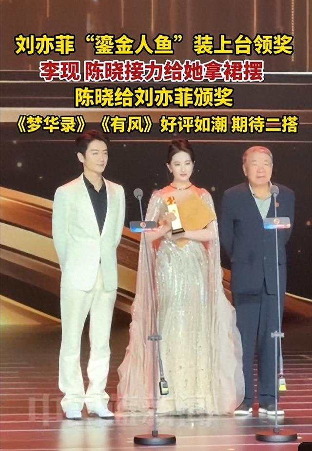 刘亦菲领奖现场